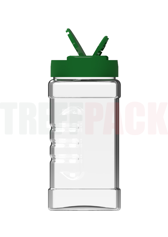 PET Gewürzdose 500 ml eckig klar